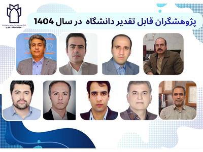 پژوهشگران قابل تقدیر دانشگاه در سال ۱۴۰۴