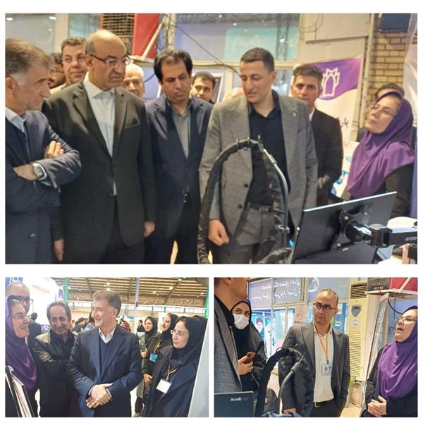 بازدید استاندار کرمانشاه از غرفه دانشگاه علوم پزشکی کرمانشاه در نمایشگاه دستاوردهای پژوهش و فناوری استان